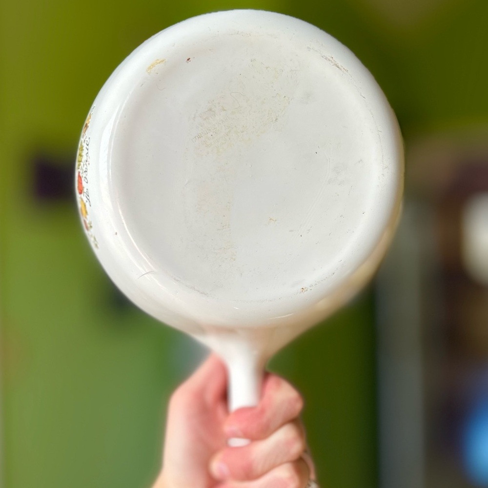 VTG Vegetable Ceramic Skillet Cottagecore Farmhouse "Le Persil" French Kitchen - Picture 5 of 8